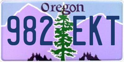 OR license plate 982EKT