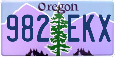 OR license plate 982EKX