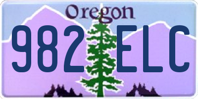 OR license plate 982ELC
