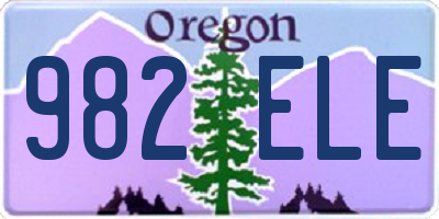 OR license plate 982ELE
