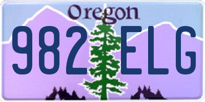 OR license plate 982ELG
