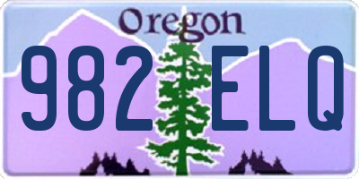 OR license plate 982ELQ