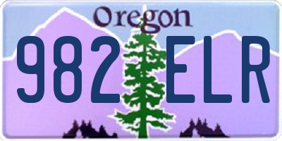 OR license plate 982ELR