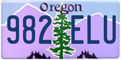 OR license plate 982ELU