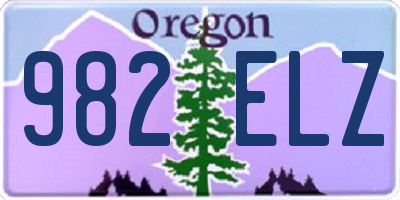 OR license plate 982ELZ