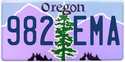 OR license plate 982EMA