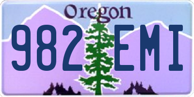 OR license plate 982EMI