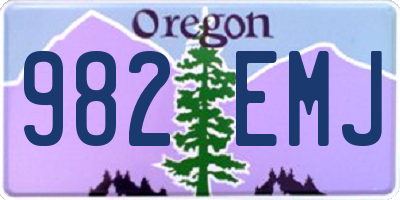 OR license plate 982EMJ