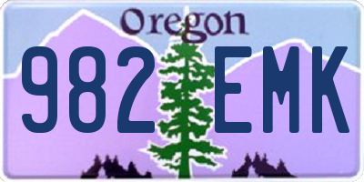 OR license plate 982EMK