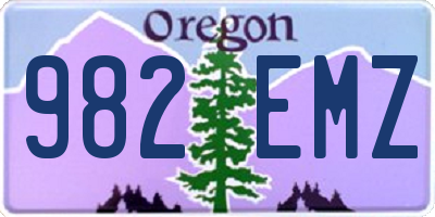 OR license plate 982EMZ