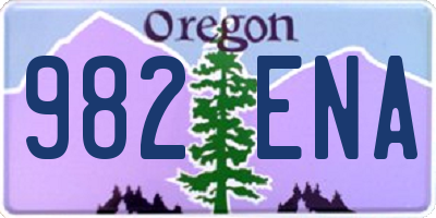 OR license plate 982ENA