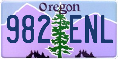 OR license plate 982ENL
