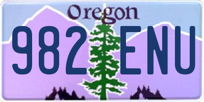 OR license plate 982ENU