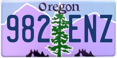 OR license plate 982ENZ