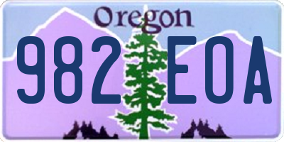 OR license plate 982EOA