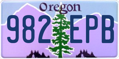 OR license plate 982EPB