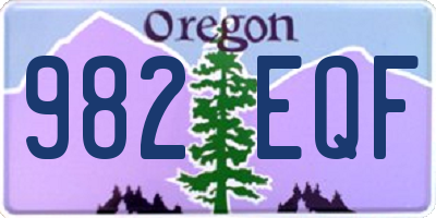 OR license plate 982EQF
