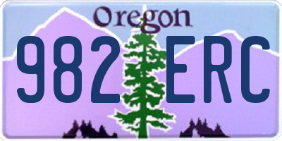 OR license plate 982ERC