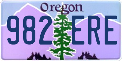 OR license plate 982ERE