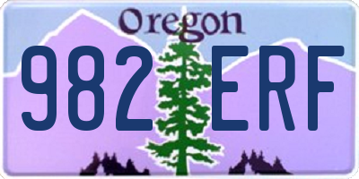 OR license plate 982ERF