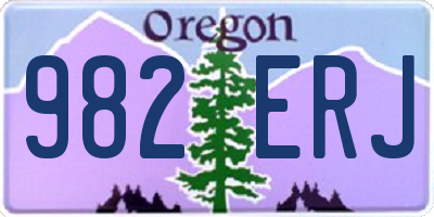 OR license plate 982ERJ