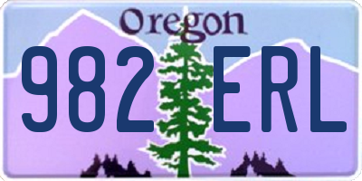 OR license plate 982ERL