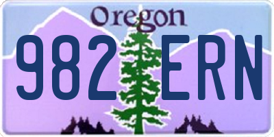 OR license plate 982ERN