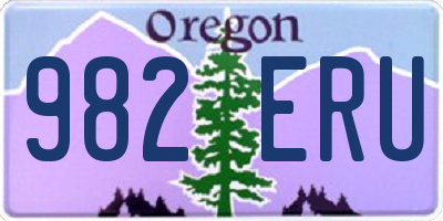 OR license plate 982ERU