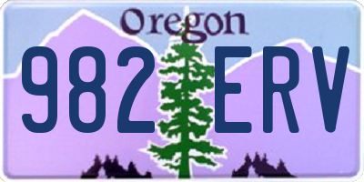 OR license plate 982ERV