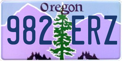 OR license plate 982ERZ