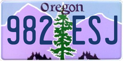 OR license plate 982ESJ