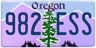 OR license plate 982ESS