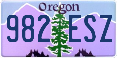 OR license plate 982ESZ
