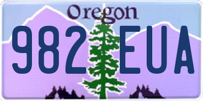 OR license plate 982EUA