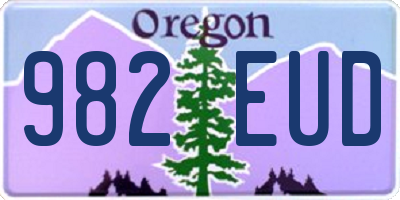 OR license plate 982EUD
