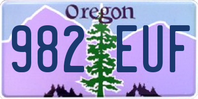 OR license plate 982EUF