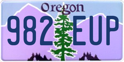 OR license plate 982EUP