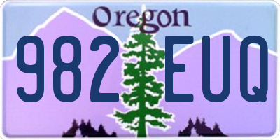 OR license plate 982EUQ