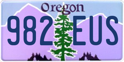 OR license plate 982EUS