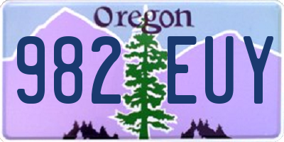 OR license plate 982EUY