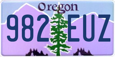 OR license plate 982EUZ
