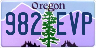 OR license plate 982EVP