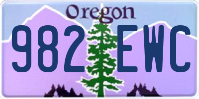 OR license plate 982EWC