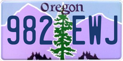 OR license plate 982EWJ