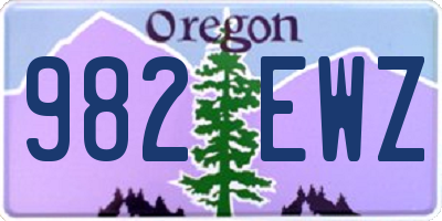 OR license plate 982EWZ