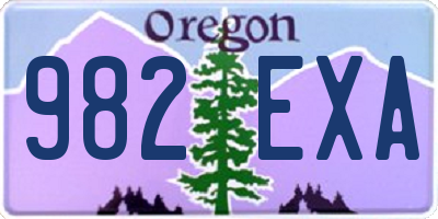 OR license plate 982EXA