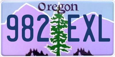 OR license plate 982EXL