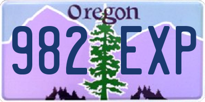OR license plate 982EXP