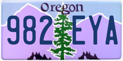 OR license plate 982EYA