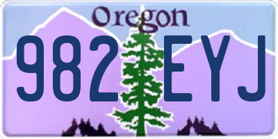 OR license plate 982EYJ